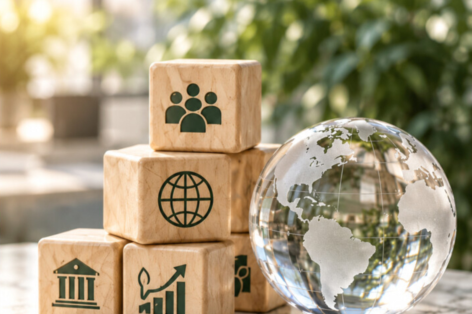 Corporate sustainability and ESG strategy concept